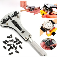 Watch Repair Tools Wrist Watch Case Opener Adjustable Screw Back Remover Wrench Repair Tool Claw Watch Repair Tools Case Opener