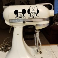 Cute Mickey and Minnie Mouse Vinyl Sticker For KitchenAid Mixer Decor Waterproof Cartoon Mouse Decals Decoration