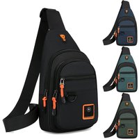 Men's Leisure Outdoor Hiking Bike Shoulder Bag, Waterproof Sports Crossbody Bag, Travel Backpack, Men's Chest Bag, Shoulder Bag