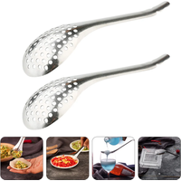 Spoon Strainer Spoons Steel Slotted Stainless Caviar Small Spherification Perforated Cocktail Bar Serving Metal Bartender