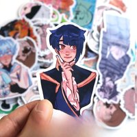 Custom Matt Stickers PVC Waterproof Film Vinyl Logo Cartoon Design Brand Decorate Laptop Cut Personalized Sticker for Business