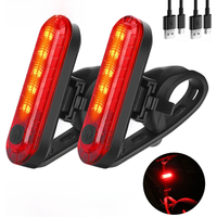 AliExpress cycle zone 2PCS Bike Tail Lights USB Rechargeable Cycling Rear Light Waterproof Night Riding Safety Warning Taillight Bicycle Accessories