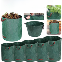 50L-500L Foldable Garden Waste Bag Large Capacity Leaf Sack Storage Bag Garbage Waste Container Garden Leaves Debris Trash Can