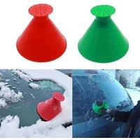 1Piece Cleaning Tool Windshield Snow Remove Shovel Black Red Blue Green Auto Ice Scrape Funnel Winter Windows Glass Clean Tool