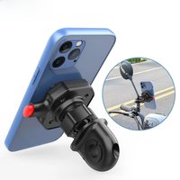 AliExpress iBudim Motorcycle Rear View Mirror Phone Mount Universal Scooter Electric Bike Security Quick Lock Mobile Phone Holder Stand