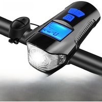 AliExpress cycle zone Flash Light Portable 3 in 1 Bicycle Front Light with Horn Bike Torch Rechargeable Speedometer Cycling Flashlight Camping Lamp