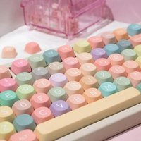 Rainbow Candy MOA Keycaps 127 Keys Dye-Sublimation PBT Keycaps Cute Custom Keycap Sets For MX Swithes Mechanical Keyboards