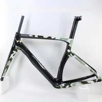 AliExpress NONE Brand New NK1K Camouflage 700C Racing Road Bike 3K Full Carbon Fibre Bicycle Thru Axle Disc Brake Frame Fork+Seatpost+Headsets
