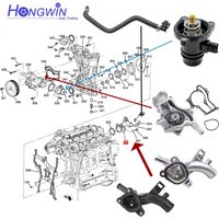 55579016 Coolant Thermostat Housing Water Pump For Opel Astra J Adam Corsa D E 1.2 1.4 2006- 25192985 1338487 1334169 55593033