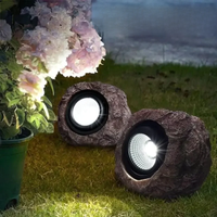 Solar Powered Outdoor Rock Light Landscape Rock Light Courtyard Imitation Stone Landscape Lamp Waterproof Resin Stone Solar Lamp
