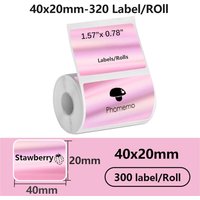 1Roll 40x20MM Compatible Phomemo M110 M220 M200 Self-Adhesive Color Laser Thermal Paper, E210 P50 Detong P1 HPRT T20 MAKER