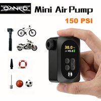 DANEO 150PSI Portable Air Pump Mini Electric Fast Tire Inflator with Digital Display for Road Bike, Mountain Bike, E-Bike