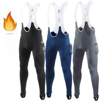 AliExpress KEMALOCE Men Cycling Bib Pants Winter Quick Dry Blue/Black/Grey Gel Pad Fleece Thermal MTB Bike Pants High End Long Bib Tights