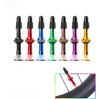 AliExpress GOLDIX VIARON 2PCS Bicycle Tubeless Tire Valve FV Brass Alloy Core Optional color Stem 40/60mm length Cap & Tool