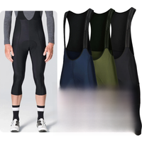 AliExpress NONE Cycling Pants 3/4 Summer Anti-UV High End Gel Pad Bike Bib Pants 3/4 Solid Black/Army Green/Navy Blue Spring Bicycle Knicker