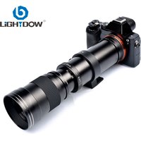 Lightdow Super Telephoto Manual Zoom Lens 420-800mm F8.3-16 With T2 Ring Adapter for Sony Canon Nikon Pentax Olympus Cameras
