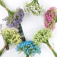12PCS/set Artificial Gypsophila Flower Wedding Bride Holding Flowers Feeling Gypsophila Bunch Fake Flower Bouquet