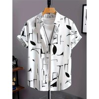 Simple Men's Shirt 3D Printed Retro Fashion Topshort Sleeve Beach Sweatshirt Street Hawaii Short Sleeved Shirt Men's Clothing