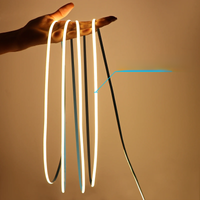 AliExpress Rybakov LED Strip Under Cabinet COB Light Bookcase Wardrobe Closet Lamp DC 12V 5MM 1M 2M 3M 4M 5M Dimmable Neon Led Tape Bicycle Decor