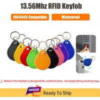 5P 13.56Mhz Mi-fare Keyfob High Frequency MF Keytag Proximity Card S50 Classic 1K Smart Tag NFC RFID Keychain for Access Control