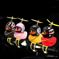 AliExpress Bicycle Small Yellow Duck Propeller Helmet Standing Duck Broken Wind Ducky Decoration Bike Motorcycle Cycling Bicycle Ornaments