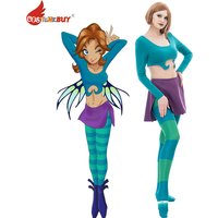 W.I.T.C.H. Comics Irma Lair Cosplay Witch Costume Sorceress Mage Role Sexy Crop Top + Mini Skirt Suit Halloween Outfit For Women