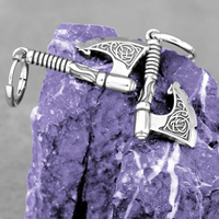 Creative Design Viking Axe Celtic Knot Drop Earrings Fashion Stainless Steel Men Earrings Hip Hop Punk Party Jewelry Gift
