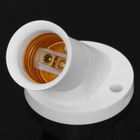 White E27 Lamp Base Socket 45 Degree Angle Oblique Screw Plastic Light Bulb Base Wall Lamp Holders Adapter Converter AC 250V 4A