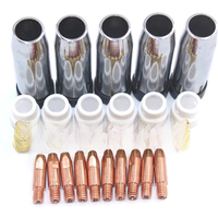 40pcs consumables Tip electrode shield cups swir gas ring of the MIG MAG 24KD torch use for MIG MAG welding machine