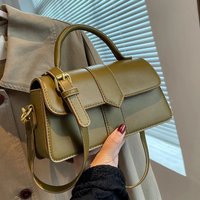 Fashion Women Commute Crossbody Bag French Solid Solid Buckle Zipper Delicate Handbags High-Grade PU Leather Messenger Bags