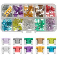 100/50 Pcs Mini Car Fuses Automotive Blade Type Micro Fuse Assortment In Box 2A/3A/5/A/7.5A/10A/15A/20A/25A/30A/35A Zinc Fuse