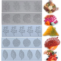 Dolian Coral Branches Leaf Fondant Lace Pad Silicone Mold DIY Chocolate Plate Cake Decoration Baking Mold Bakery Accessories