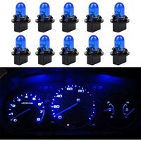 10pcs Blue T5 SMD Car Auto Gauge LED Instrument Speedo Dashboard Interior Side Light Bulb 12V Accessories