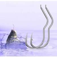 New Invention High Carbon Steel Fishing Hook Sharp Barbed Automatic Flip 12Pcs/Pack Fishhook for Carp Fishing Accessories