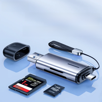 LLANO Card Reader Type-C USB 3.0 SD TF Micro SD Memory Card, Support Simultaneous Reading, Compatible with PC Phone Tablet