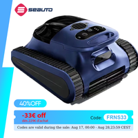 (Editie 2026) Seauto Crab Pro Draadloze robotische zwembadreiniger, 45.000 Pa vermogen, wandklimmende functie, sonar I-power Path navigatie