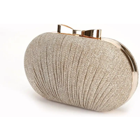 Luxury Wedding Bridal Beaded Women Evening Bag Chain Shoulder Handbags Elegant Rhinestones Clutch Egg Shape Evening Bag