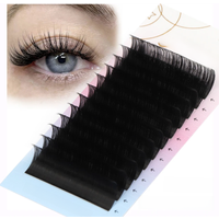Rujade Long Lash 20mm Eyelash Extension Faux Mink Classic Individual False Lash Extension Supplies 0.03 Volume Bottom/Under Lash