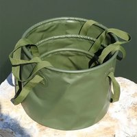 Folding Water Bucket Plastic Portable Fishing Storage Container Cleaning Basin Accessory Hunting Camping Hiking 7L