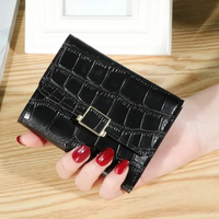 Classic Retro Geometric Pattern Short Wallet, Flap Clutch Coin Purse, Women's Textured Card Bag