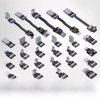 FPC Super Flat Flexible Right Angle 90 Elbow Type-A/USB-C/Micro-B/Mini-B Male FPV Data Charge USB2.0 Connector FFC Adapter Cable