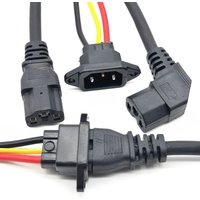 AliExpress LAJQTAO 10A E-bike Battery Charging Socket Electric Car Connector Charging Plug Universal Three Vertical Cable for 36V 48V Vehicle