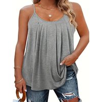 Plus Size Women's Casual Sleeveless Loose Fit Tank Top Soft Lightweight Summer Camisole
