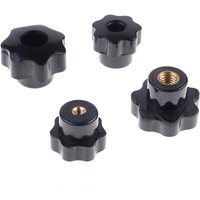 1PCS M4 M5 M6 M8 Plum Hand Tighten Nuts Handle Thread Star Mechanical Black Thumb Nuts Clamping Knob Manual Nuts