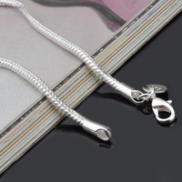 ZDADAN 925 Sterling Silver 1MM 2MM 3MM Snake Chain Necklace For Men Women Fashion Wedding Party Jewelry Gift Wholesale