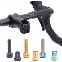 AliExpress NONE Risk M5 18mm 20mm Carbon Stem Screw Mtb Bicycle Titanium Bolts Road Bike Handlebar Table Bridge Screw Power Riser Pipe Fixed Nut