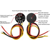 1PC DC 3-24V Momentary/Latching Touch Switch Sensor Module Capacitive Switch Supports 10A Controllable Current