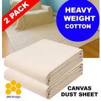 Canvas Dust Sheets 9ft x5ft for Painting & Decorating | Paint Sheets | Drop Cloth | Painting & Paint Cover Sheets