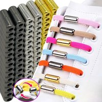 10pcs Shoelaces Semicircle Buckle Connector Quick Shoestring No Tie Button Adult Kids Sneaker Capsule Metal Lazy Shoe Decoration