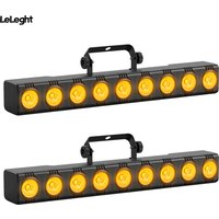 Leleght 2Pcs 9LED 4IN1 Wall Wash Lamp 36W RGBW Lights Bar Stage Lighting Effect Party Lights Projection Light for Disco Theater image 4